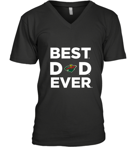Best Minnesota Wild Dad Ever Hockey NHL Fathers Day GIft For Daddy Men's V-Neck T-Shirt Men's V-Neck T-Shirt / Black / S Men's V-Neck T-Shirt - amzapparel