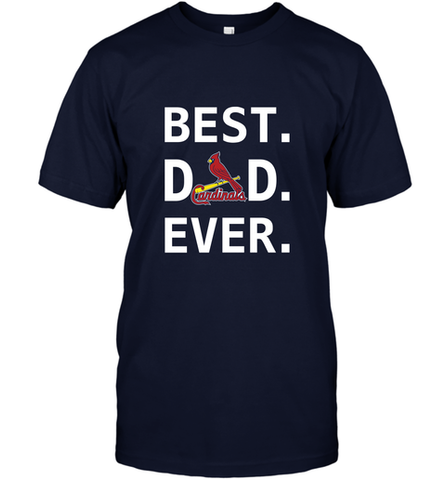 Best St Louis Cardinals Dad Ever Baseball MLB Fathers Day Men's T-Shirt