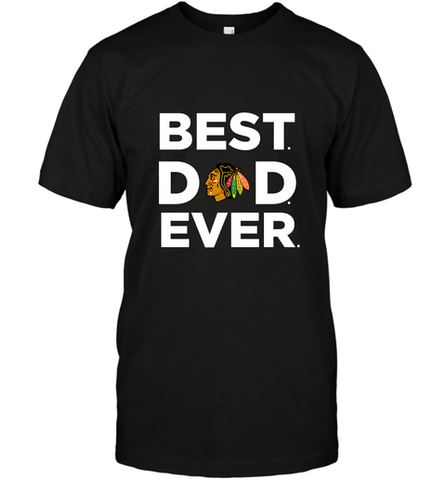 Best Chicago Blackhawks Dad Ever Hockey NHL Fathers Day GIft For Daddy Men's T-Shirt Men's T-Shirt / Black / S Men's T-Shirt - amzapparel