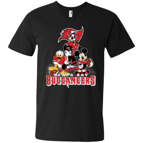 Mickey Mouse Tampa Bay Buccaneers American Football Nfl Sports Shirt Men V-Neck T-Shirt Black / S Men V-Neck T-Shirt - amzapparel