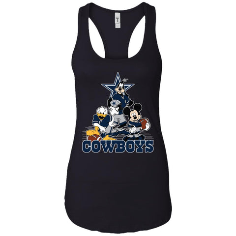 Mickey Mouse Dallas Cowboys American Football Nfl Sports Shirt Women Tank Top Black / X-Small Women Tank Top - amzapparel