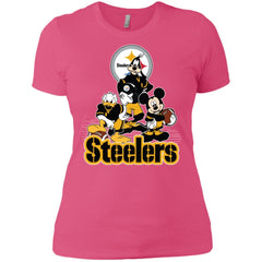 Mickey Mouse Pittsburgh Steelers American Football Nfl Sports Shirt Women Cotton T-Shirt Women Cotton T-Shirt - amzapparel