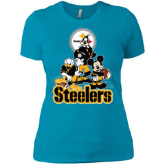 Mickey Mouse Pittsburgh Steelers American Football Nfl Sports Shirt Women Cotton T-Shirt Women Cotton T-Shirt - amzapparel