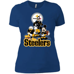 Mickey Mouse Pittsburgh Steelers American Football Nfl Sports Shirt Women Cotton T-Shirt Women Cotton T-Shirt - amzapparel