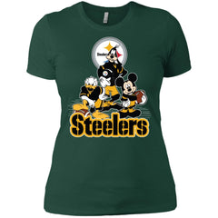 Mickey Mouse Pittsburgh Steelers American Football Nfl Sports Shirt Women Cotton T-Shirt Women Cotton T-Shirt - amzapparel