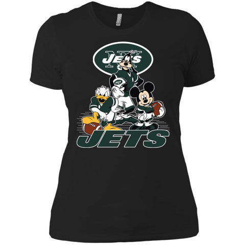 Mickey Mouse New York Jets American Football Nfl Sports Shirt Women Cotton T-Shirt