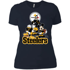 Mickey Mouse Pittsburgh Steelers American Football Nfl Sports Shirt Women Cotton T-Shirt Women Cotton T-Shirt - amzapparel