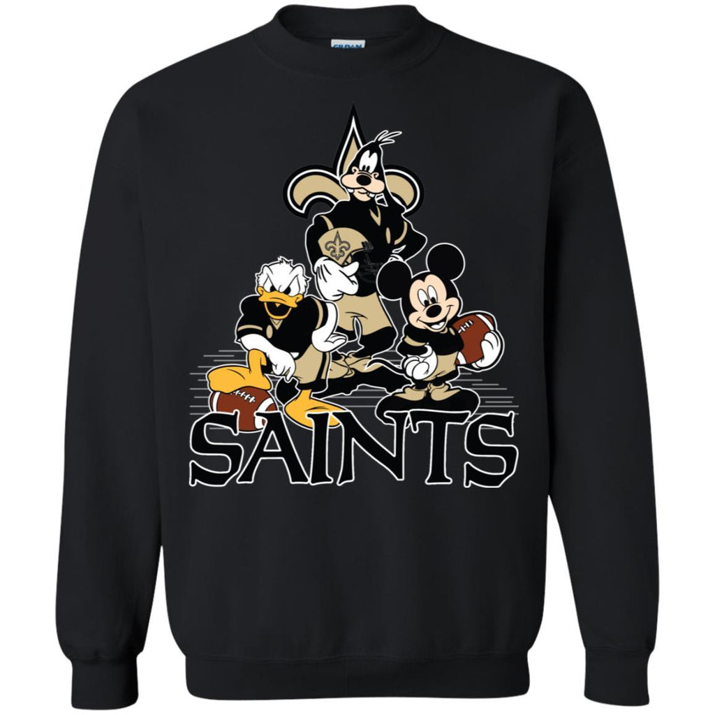 NFL Football New Orleans Saints Cheerful Mickey Mouse Shirt