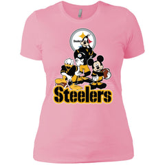Mickey Mouse Pittsburgh Steelers American Football Nfl Sports Shirt Women Cotton T-Shirt Women Cotton T-Shirt - amzapparel