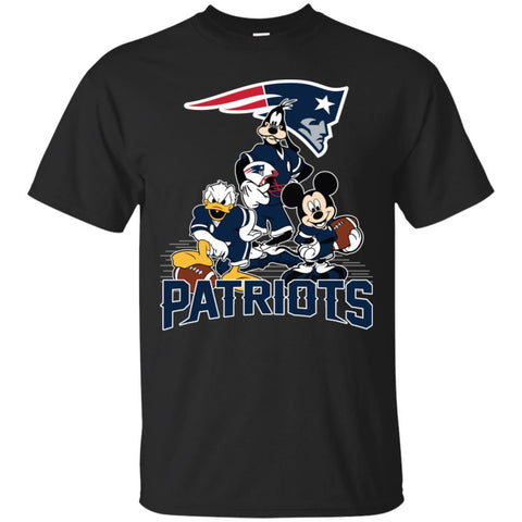 Mickey Mouse New England Patriots American Football Nfl Sports Shirt Men Cotton T-Shirt Black / S Men Cotton T-Shirt - amzapparel