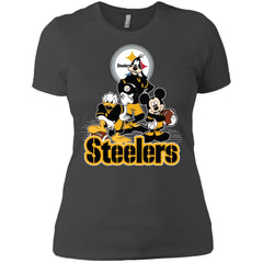 Mickey Mouse Pittsburgh Steelers American Football Nfl Sports Shirt Women Cotton T-Shirt Women Cotton T-Shirt - amzapparel