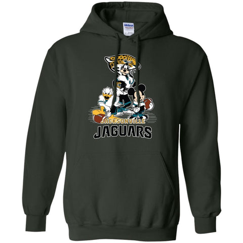 Mickey Mouse Jacksonville Jaguar American Football Nfl Sports Shirt Pullover Hoodie Sweatshirt Black / S Pullover Hoodie Sweatshirt - amzapparel