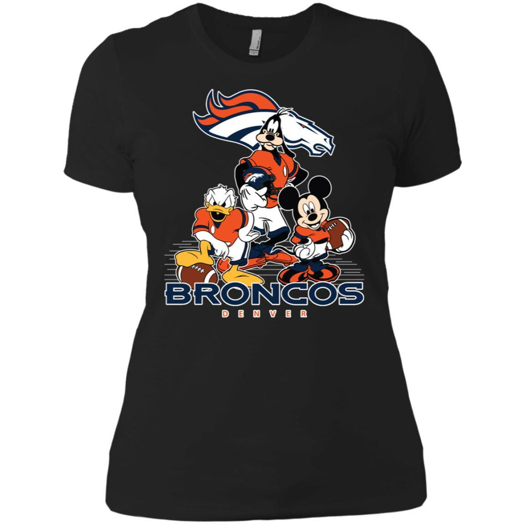 NFL Football Denver Broncos Cheerful Mickey Disney Shirt T Shirt