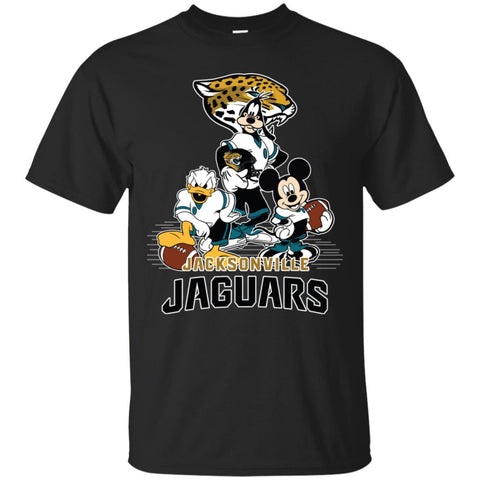 Mickey Mouse Jacksonville Jaguar American Football Nfl Sports Shirt Men Cotton T-Shirt Black / S Men Cotton T-Shirt - amzapparel