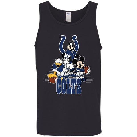 Mickey Mouse Indianapolis Colts American Football Nfl Sports Shirt Men Cotton Tank Black / X-Small Men Cotton Tank - amzapparel