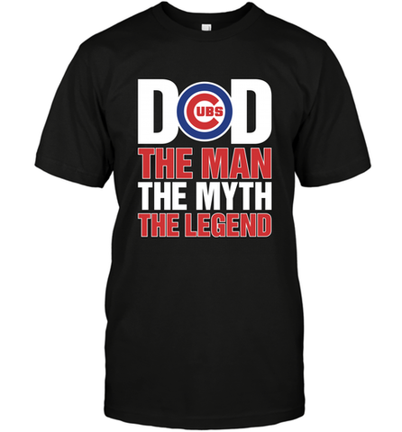 Chicago Cubs Dad The Man The Myth The Legend Father's Day MLB Men's T-Shirt Men's T-Shirt / Black / S Men's T-Shirt - amzapparel