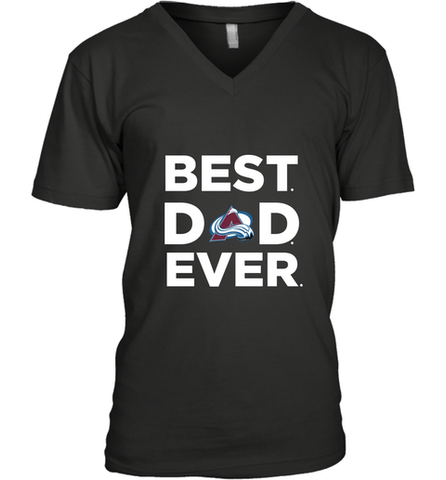 Best Colorado Avalanche Dad Ever Hockey NHL Fathers Day GIft For Daddy Men's V-Neck T-Shirt Men's V-Neck T-Shirt / Black / S Men's V-Neck T-Shirt - amzapparel