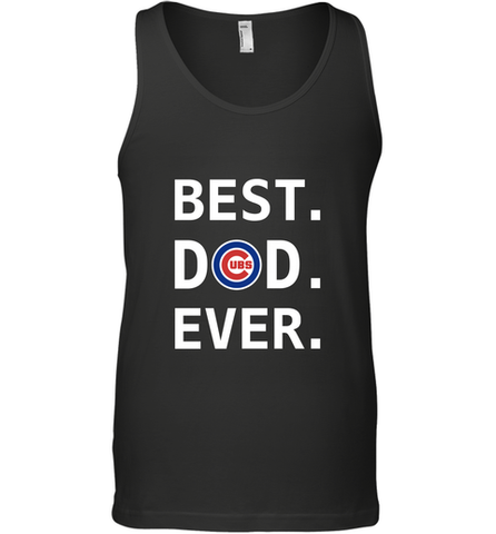 Best Chicago Cubs Dad Ever Baseball MLB Fathers Day Men's Tank Top Men's Tank Top / Black / XS Men's Tank Top - amzapparel