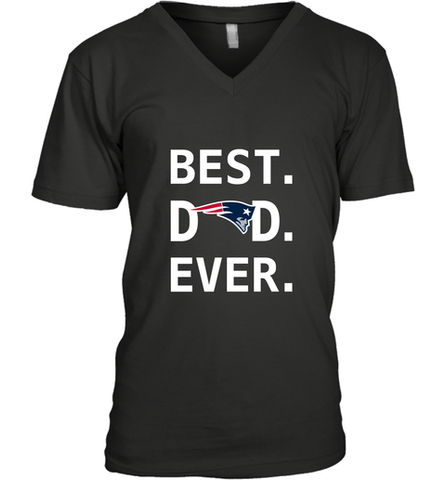 Best New England Patriots Dad Best Dad Ever NFL Football Fathers Day Men's V-Neck T-Shirt Men's V-Neck T-Shirt / Black / S Men's V-Neck T-Shirt - amzapparel