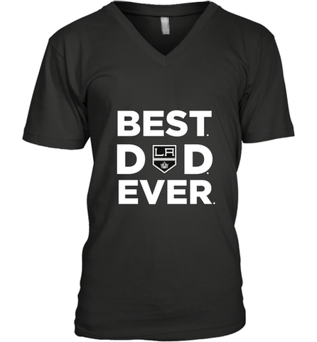 Best Los Angeles Kings Dad Ever Hockey NHL Fathers Day GIft For Daddy (1) Men's V-Neck T-Shirt Men's V-Neck T-Shirt / Black / S Men's V-Neck T-Shirt - amzapparel