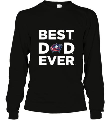 Best Columbus Blue Jackets Dad Ever Hockey NHL Fathers Day GIft For Daddy Long Sleeve T-Shirt Long Sleeve T-Shirt / Black / S Long Sleeve T-Shirt - amzapparel