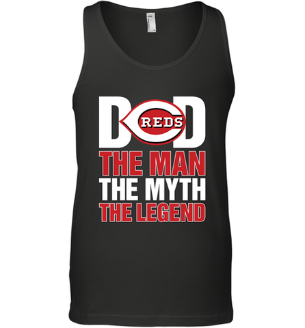 Cincinnati Reds Dad The Man The Myth The Legend Father's Day MLB Men's Tank Top Men's Tank Top / Black / XS Men's Tank Top - amzapparel