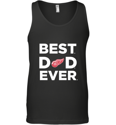 Best Detroit Red Wings Dad Ever Hockey NHL Fathers Day GIft For Daddy Men's Tank Top Men's Tank Top / Black / XS Men's Tank Top - amzapparel