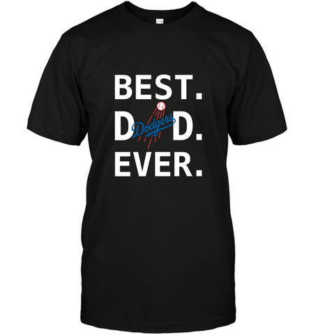 Best Los Angeles Dodgers Dad Ever Baseball MLB Fathers Day Men's T-Shirt Men's T-Shirt / Black / S Men's T-Shirt - amzapparel
