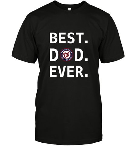 Best Washington Nationals Dad Ever Baseball MLB Fathers Day Men's T-Shirt Men's T-Shirt / Black / S Men's T-Shirt - amzapparel
