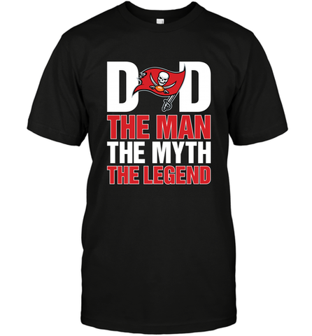 Tampa Bay Buccaneers Dad The Man The Myth The Legend NFL Father's Day Men's T-Shirt Men's T-Shirt / Black / S Men's T-Shirt - amzapparel