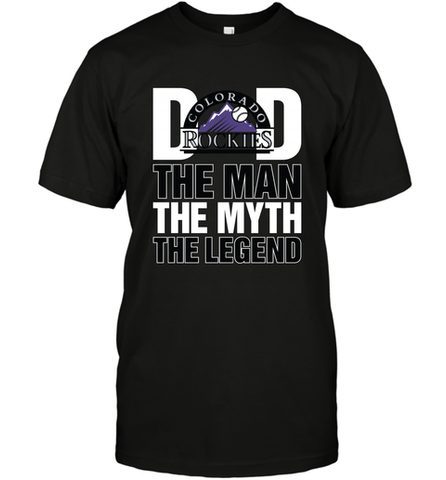 Colorado Rockies Dad The Man The Myth The Legend Father's Day MLB Men's T-Shirt Men's T-Shirt / Black / S Men's T-Shirt - amzapparel