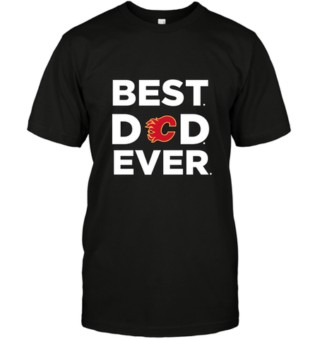 Best Calgary Flames Dad Ever Hockey NHL Fathers Day GIft For Daddy Men's T-Shirt Men's T-Shirt / Black / S Men's T-Shirt - amzapparel