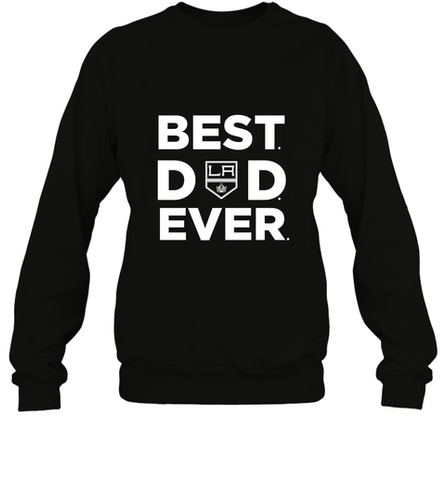 Best Los Angeles Kings Dad Ever Hockey NHL Fathers Day GIft For Daddy (1) Crewneck Sweatshirt Crewneck Sweatshirt / Black / S Crewneck Sweatshirt - amzapparel