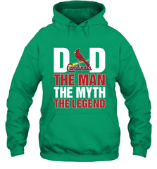 St Louis Cardinals Dad The Man The Myth The Legend Father's Day MLB Hooded Sweatshirt Hooded Sweatshirt - amzapparel