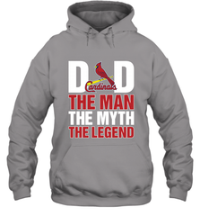 St Louis Cardinals Dad The Man The Myth The Legend Father's Day MLB Hooded Sweatshirt Hooded Sweatshirt - amzapparel