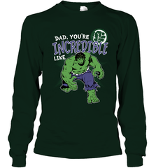 Marvel Hulk Incredible Dad Father's Day Gifts Long Sleeve T-Shirt Long Sleeve T-Shirt - amzapparel