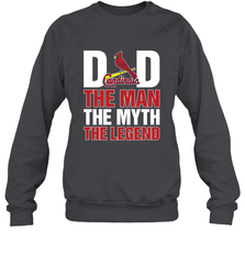 St Louis Cardinals Dad The Man The Myth The Legend Father's Day MLB Crewneck Sweatshirt Crewneck Sweatshirt - amzapparel