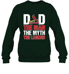 St Louis Cardinals Dad The Man The Myth The Legend Father's Day MLB Crewneck Sweatshirt Crewneck Sweatshirt - amzapparel