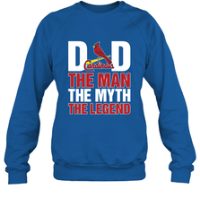 St Louis Cardinals Dad The Man The Myth The Legend Father's Day MLB Crewneck Sweatshirt Crewneck Sweatshirt - amzapparel