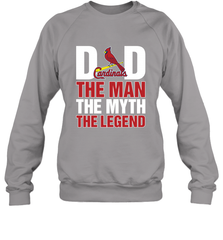 St Louis Cardinals Dad The Man The Myth The Legend Father's Day MLB Crewneck Sweatshirt Crewneck Sweatshirt - amzapparel