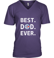 Best Toronto Blue Jays Dad Ever Baseball MLB Fathers Day Men's V-Neck T-Shirt Men's V-Neck T-Shirt - amzapparel