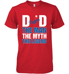 Los Angeles Dodgers Dad The Man The Myth The Legend Father's Day MLB Men's Premium T-Shirt Men's Premium T-Shirt - amzapparel