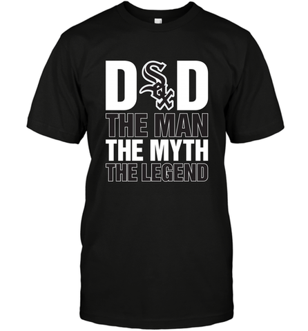 Chicago White Sox Dad The Man The Myth The Legend Father's Day MLB Men's T-Shirt Men's T-Shirt / Black / S Men's T-Shirt - amzapparel