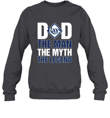 Tampa Bay Rays Dad The Man The Myth The Legend Father's Day MLB Crewneck Sweatshirt Crewneck Sweatshirt - amzapparel