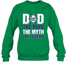 Tampa Bay Rays Dad The Man The Myth The Legend Father's Day MLB Crewneck Sweatshirt Crewneck Sweatshirt - amzapparel