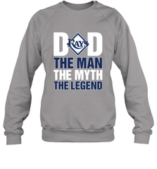 Tampa Bay Rays Dad The Man The Myth The Legend Father's Day MLB Crewneck Sweatshirt Crewneck Sweatshirt - amzapparel