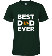 Best Chicago Blackhawks Dad Ever Hockey NHL Fathers Day GIft For Daddy Men's Premium T-Shirt Men's Premium T-Shirt - amzapparel