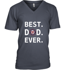 Best Washington Nationals Dad Ever Baseball MLB Fathers Day Men's V-Neck T-Shirt Men's V-Neck T-Shirt - amzapparel