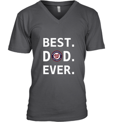 Best Washington Nationals Dad Ever Baseball MLB Fathers Day Men's V-Neck T-Shirt Men's V-Neck T-Shirt - amzapparel