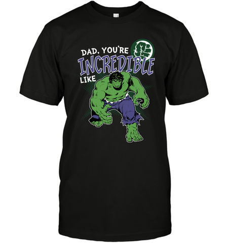 Marvel Hulk Incredible Dad Father's Day Gifts Men's T-Shirt Men's T-Shirt / Black / S Men's T-Shirt - amzapparel